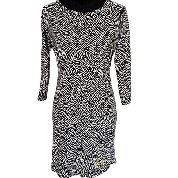 MICHAEL KORS Black & White Zebra Rhinestone Dress Small - Picture 2 of 12